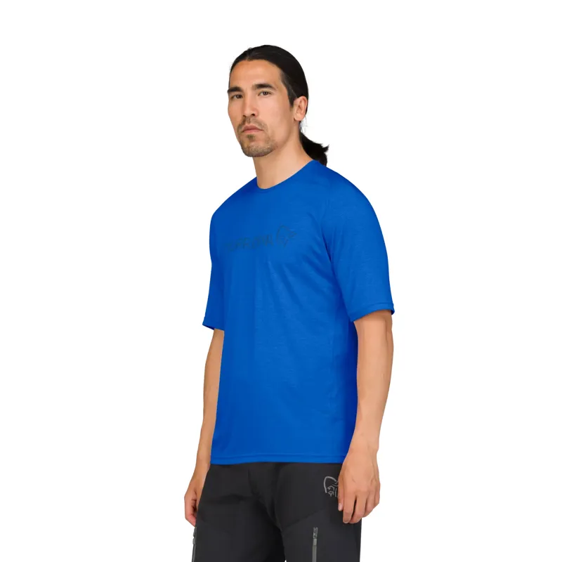 Norrona Men's Fjørå Equaliser Lightweight T-shirt in Skydiver-3