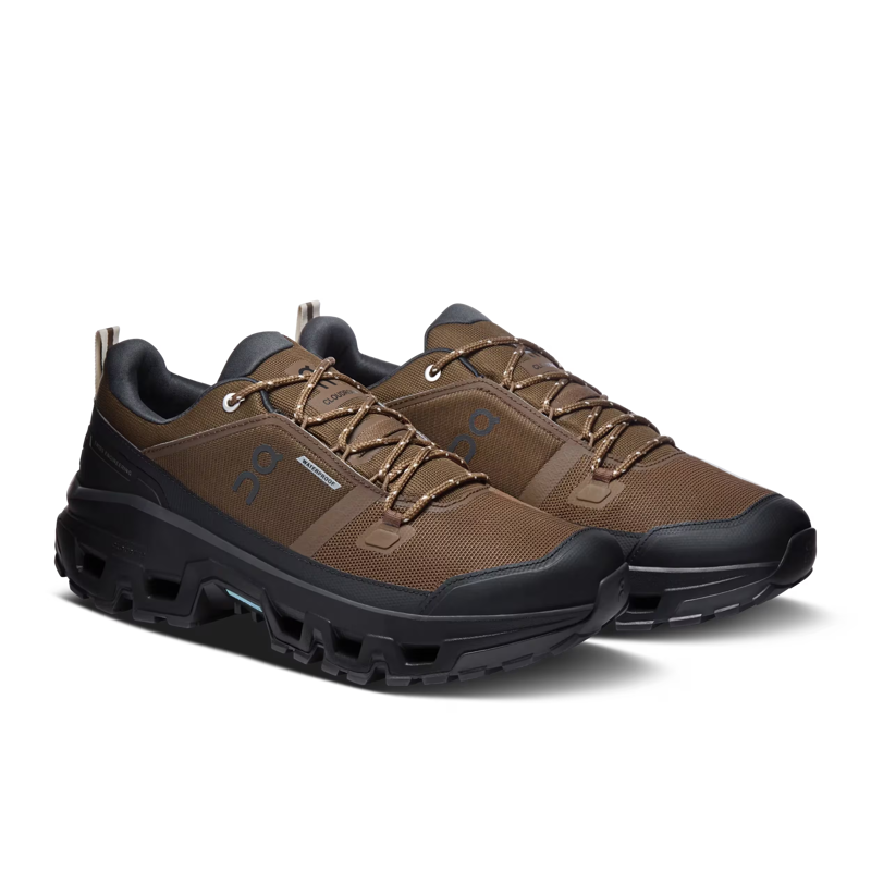 On Running Men's Cloudrock Low Waterproof in Earth/Black-2