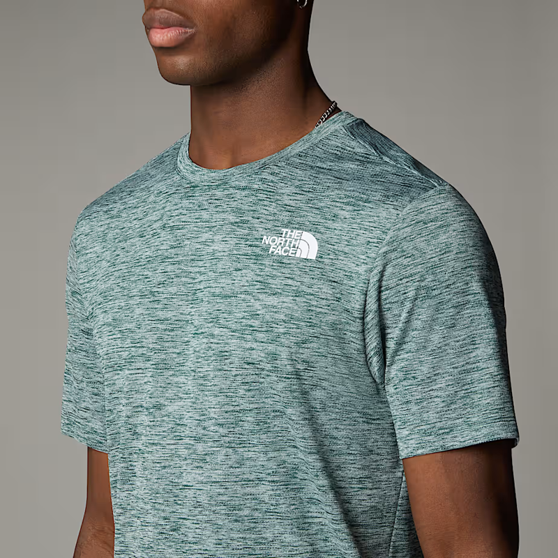 The North Face Men's 24/7 Rager Tee in Deep Nori/Light Heather-5