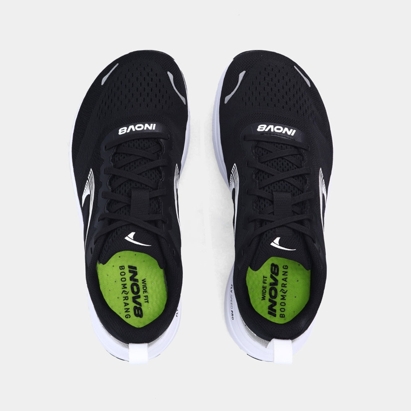 Inov-8 Men's Roadfly Max in Black/White - Wide Fit-4