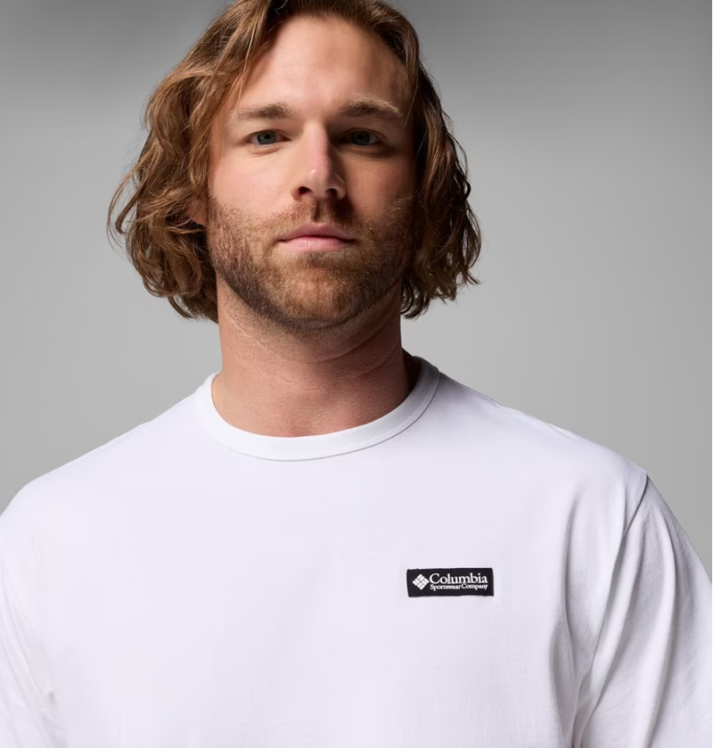 Columbia Men's CSC Heavyweight Back Graphic Tee in White/Photoreal-4