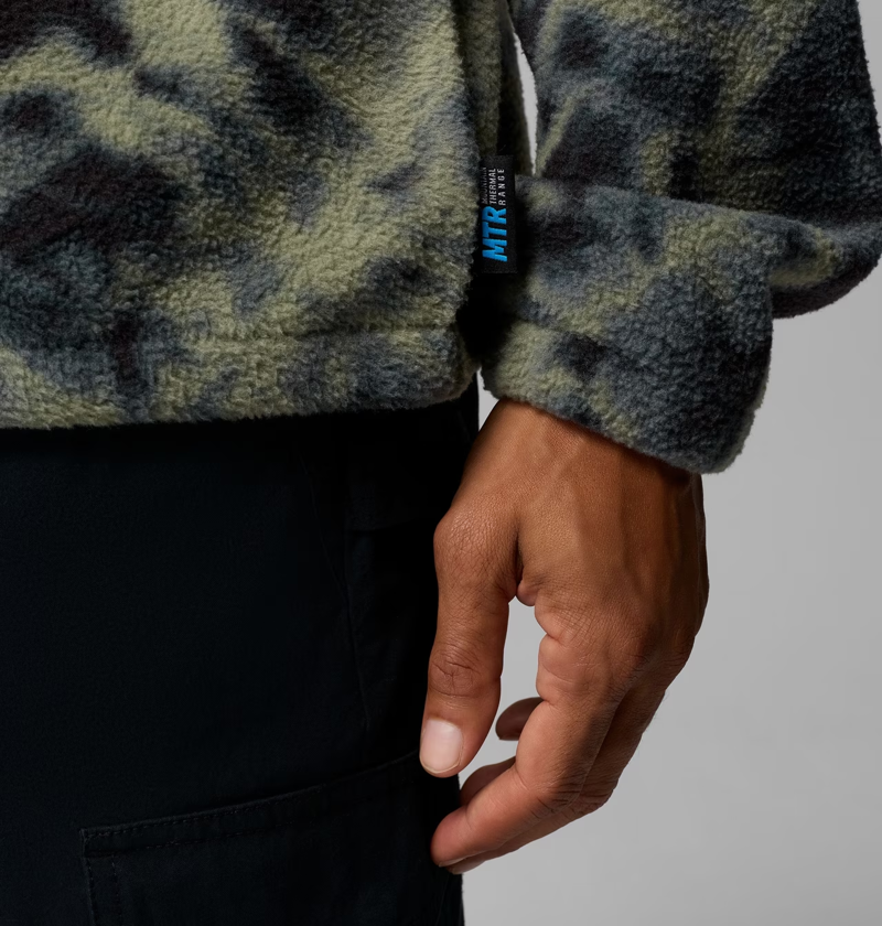Columbia Men's Timber Crest MTR Fleece Printed HZ in Sedona Sage/Ice Blue-3