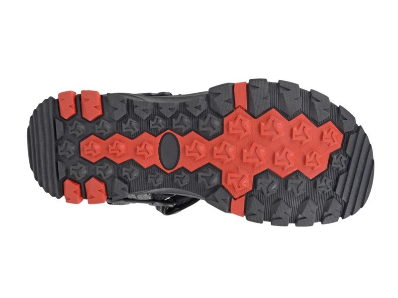 UKD Men's Dual Touch Fastening Trail Sandals in Grey/Black-2