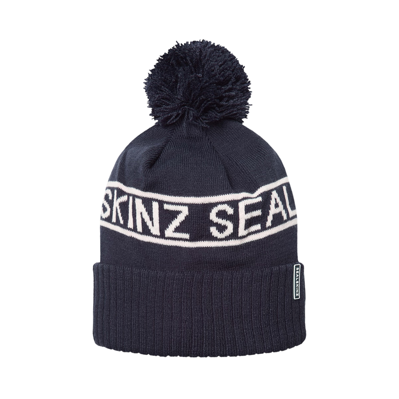 Sealskinz Heacham Waterproof Cold Weather Icon Bobble Hat in Navy