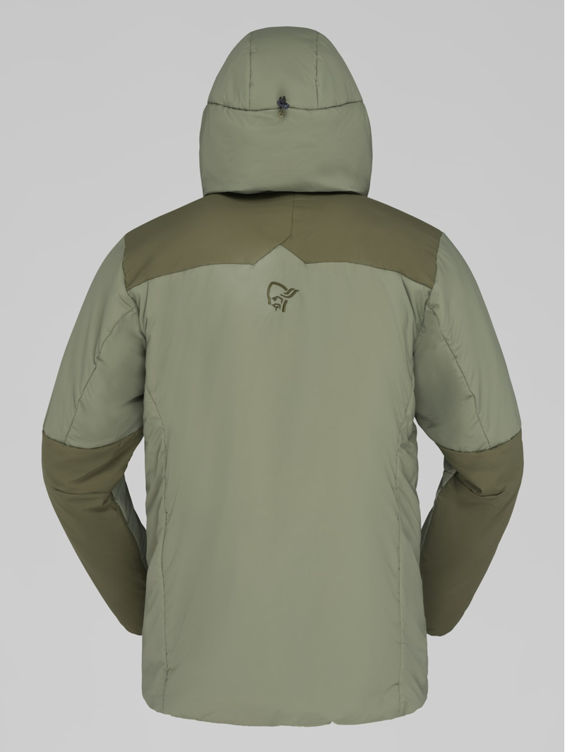 Norrona Men's Tamok Thermo80 Zip Hood in Olive Night/Deep Lichen Green-2