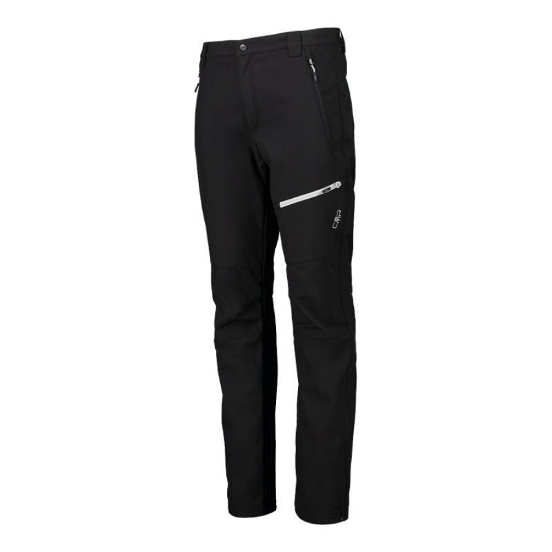 CMP Men's Softshell Slim-Fit Trousers in Nero Black-2