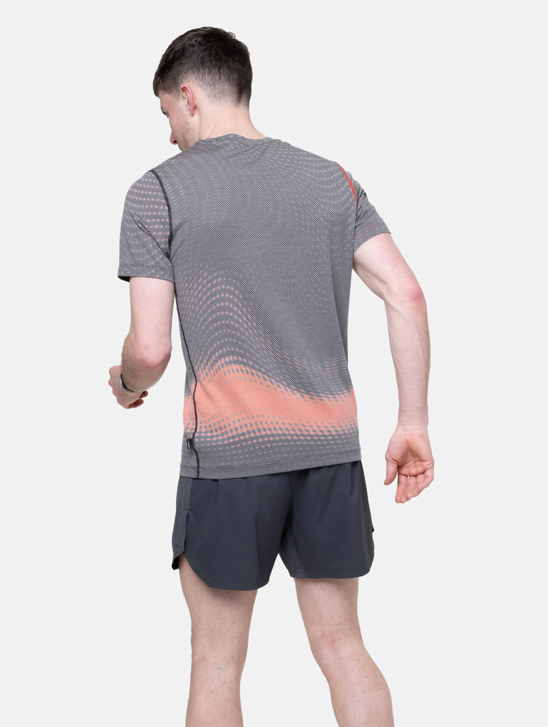 Ronhill Men's Tech Golden Hour Tee in Red Motion-5