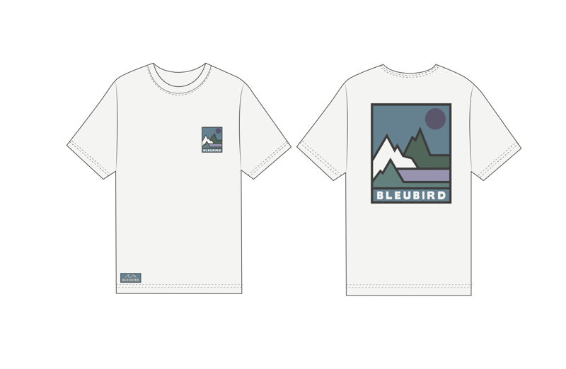 Bleubird Waypoint Tee in White-1
