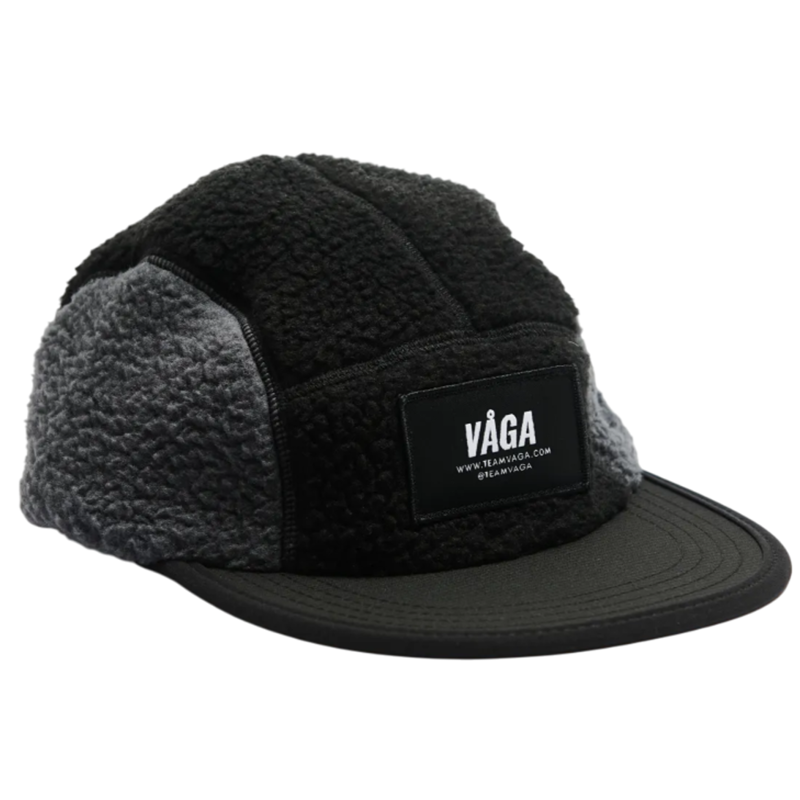 Vaga Adult Teddy Fleece Cap in Black/Charcoal