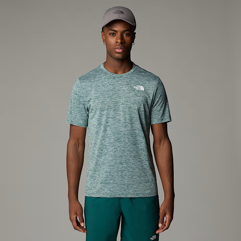 The North Face Men's 24/7 Rager Tee in Deep Nori/Light Heather-2