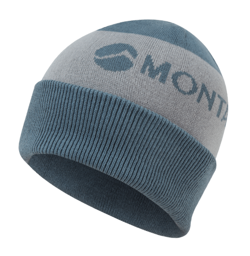 Montane Logo Cuffed Beanie in Stone Blue