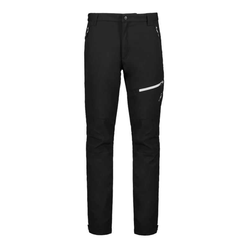 CMP Men's Softshell Slim-Fit Trousers in Nero Black