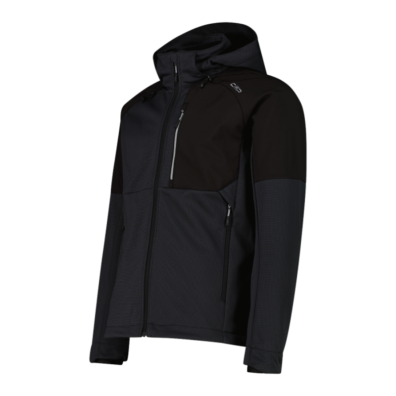 CMP Men's Hooded Softshell Jacket in Antracite-2