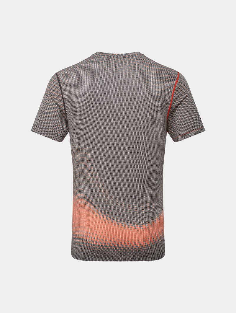 Ronhill Men's Tech Golden Hour Tee in Red Motion-1