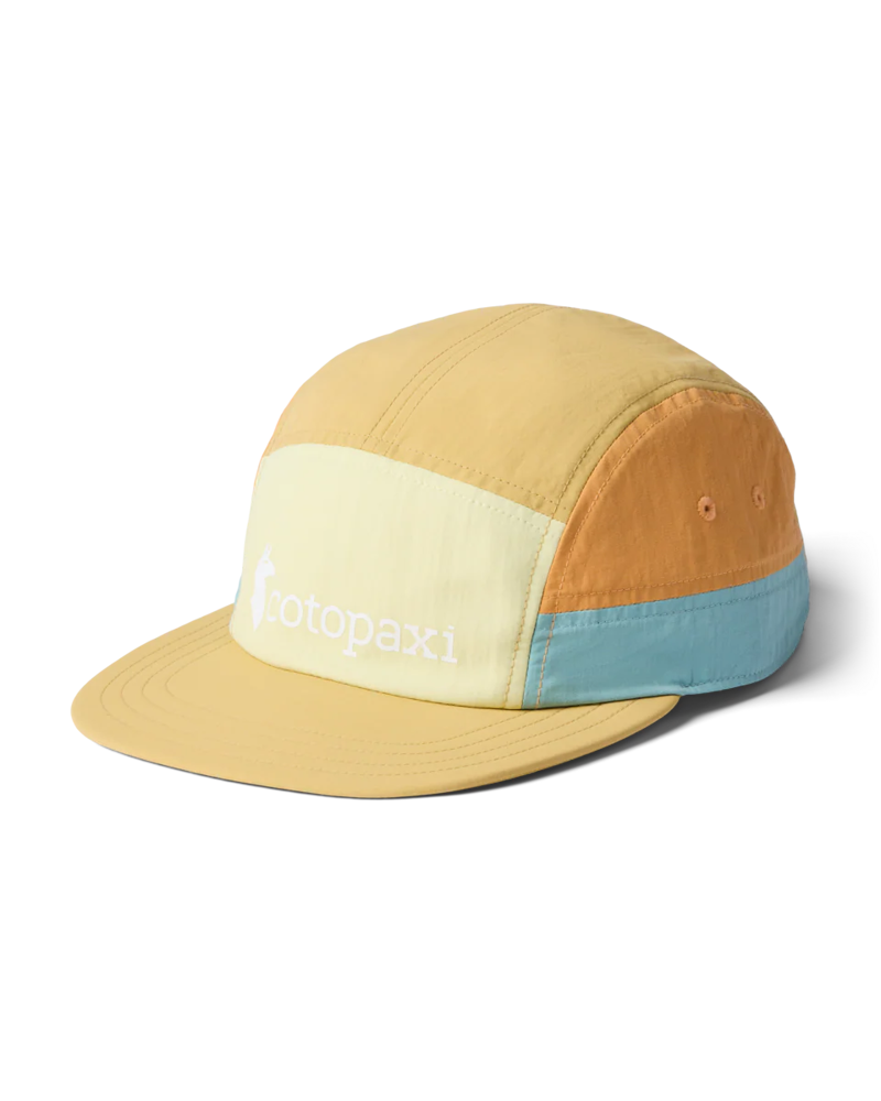 Cotopaxi Tech 5-Panel Hat in Honeydew and Husk