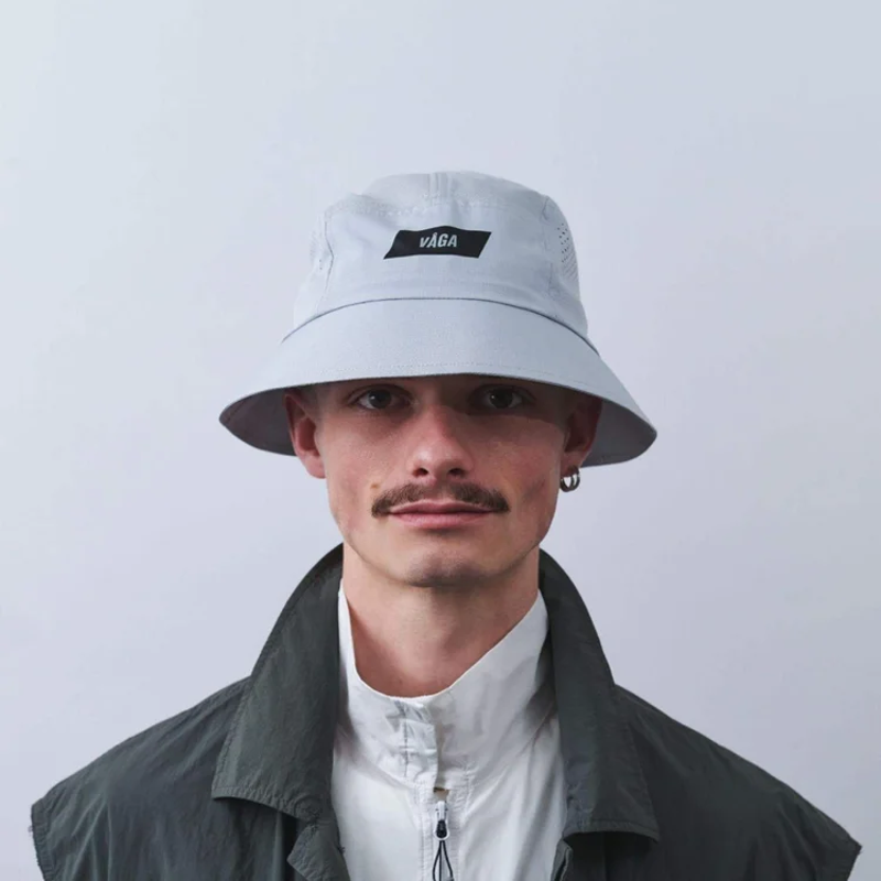 Vaga Feather Bucket Hat in Aluminium Grey-1