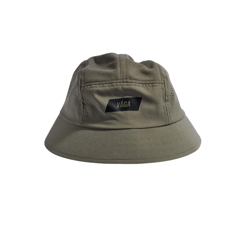 Vaga Feather Bucket Hat in Taupe