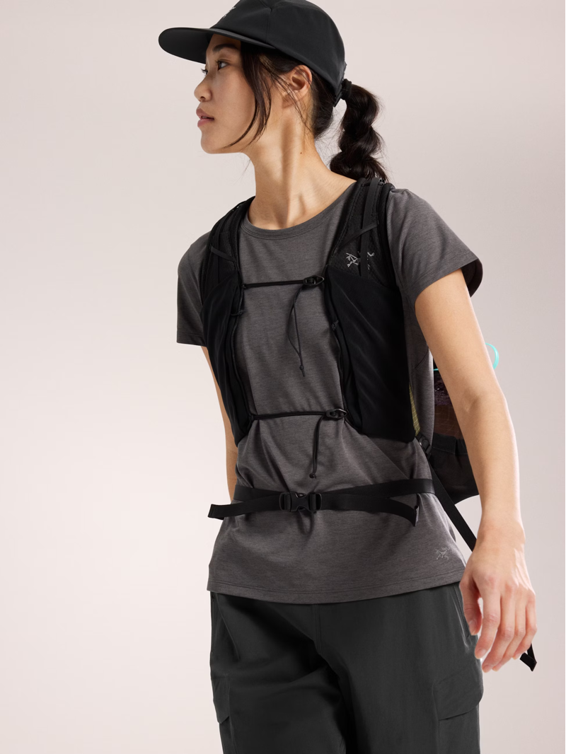 Arc'teryx Women's Taema Crew Tee in Black Heather-1