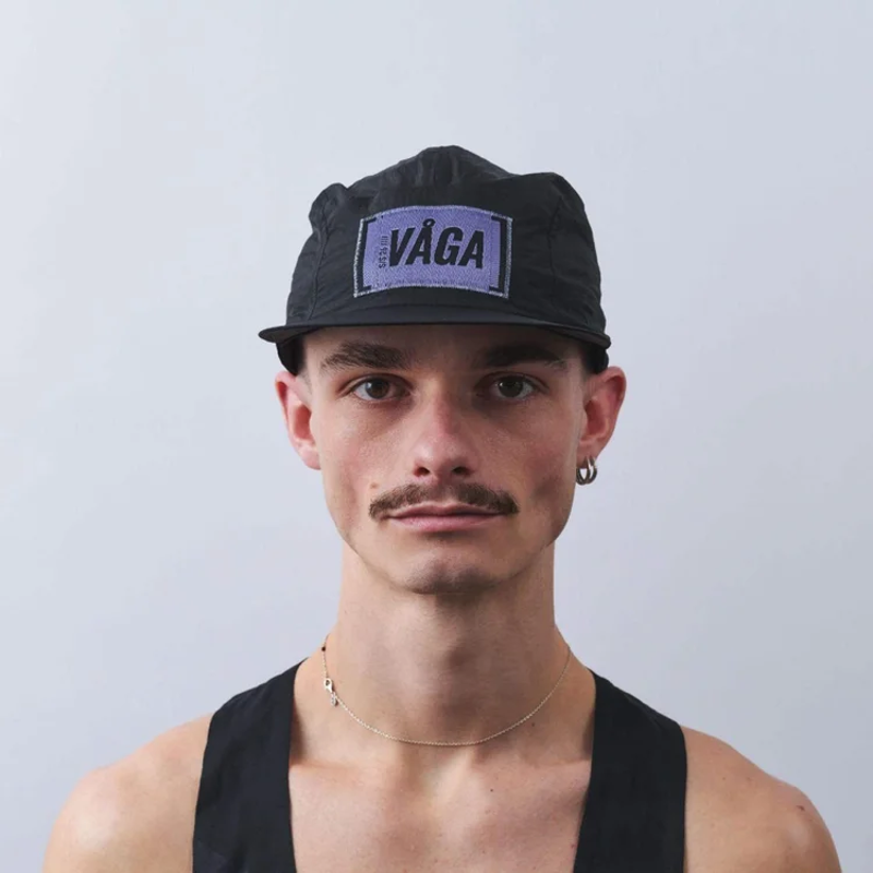 Vaga Feather Edge Cap in Black-4