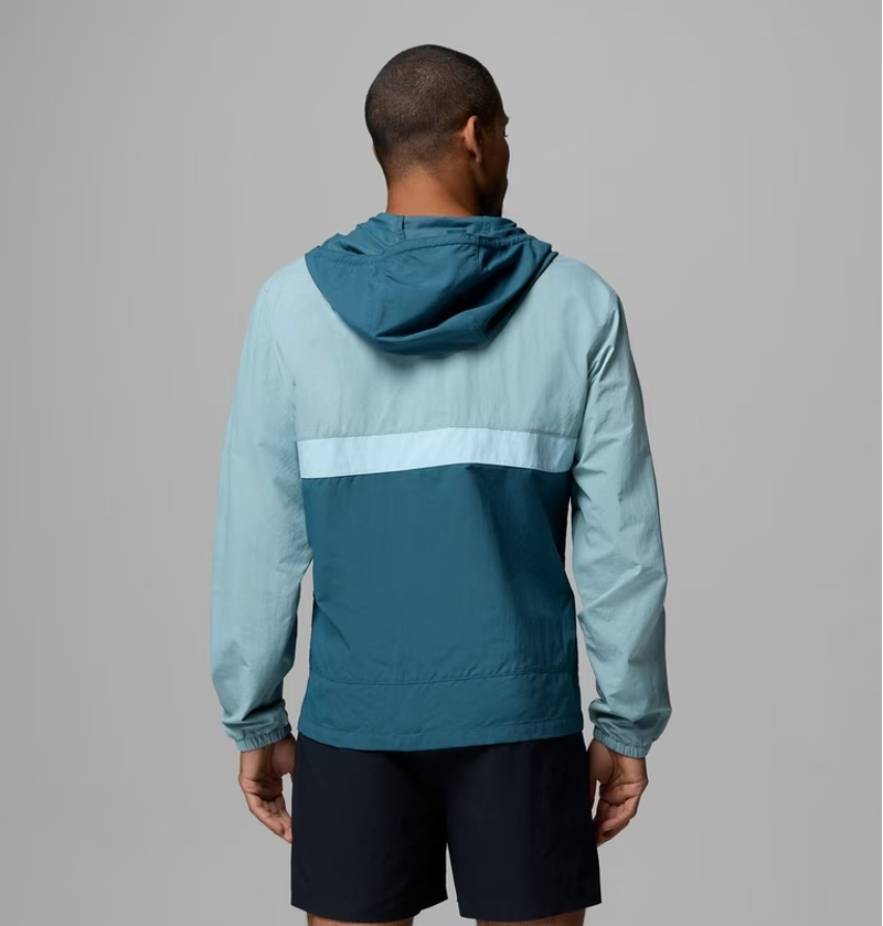 Columbia Men's Spire Valley Hooded Windbreaker in Crushed Blue/Everblue-1