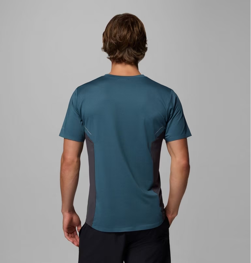Columbia Men's Three Pitch Crew Tee in Everblue/Shark-1
