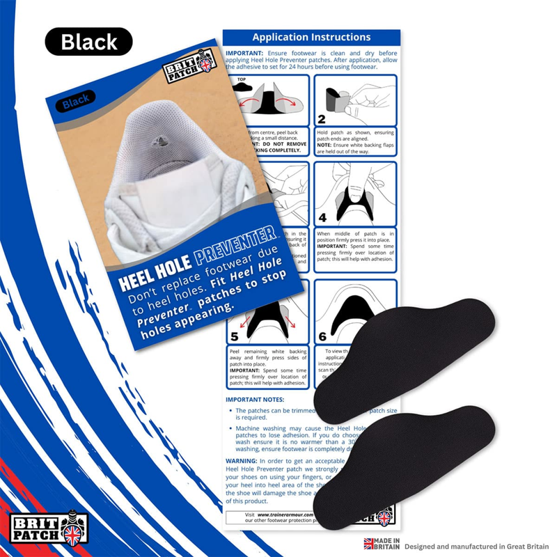 Brit Patch Heel Hole Preventer in White-4