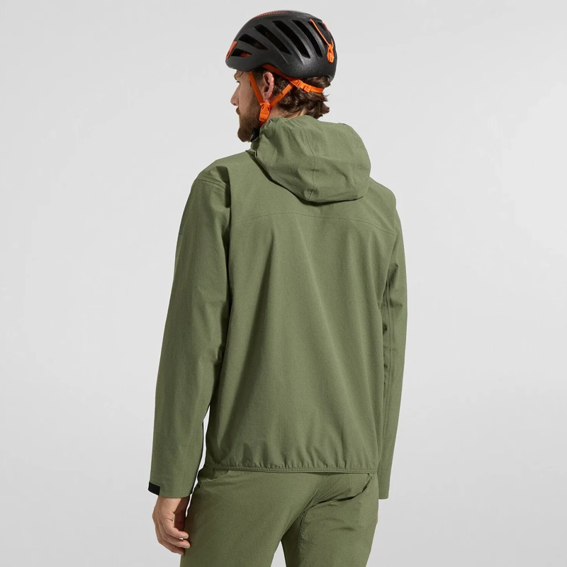 La Sportiva Men's Helixir Shell Jacket in Cypress/Night Sky-3