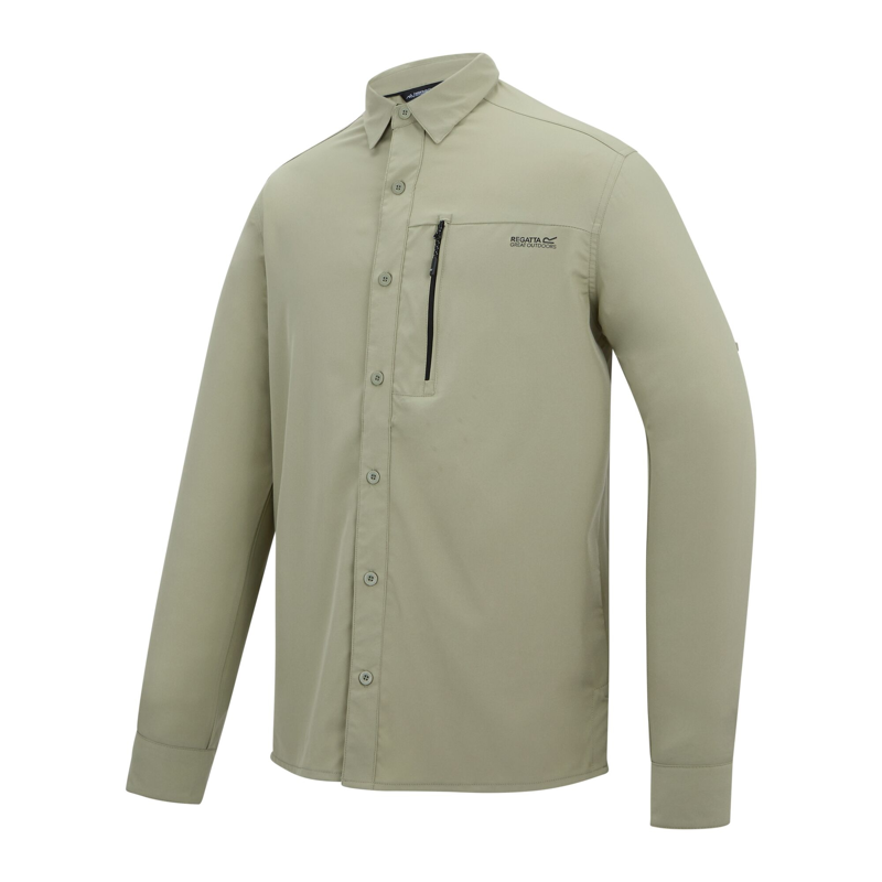Regatta Men's Anti-Insect Travel Light Long-Sleeved Shirt in Abbeystone-1