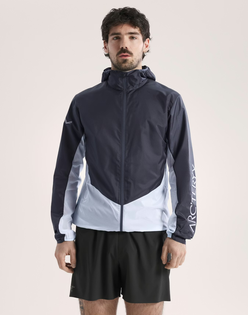 Arc'teryx Men's Norvan Windshell Hoody in  Dark Stratus/Alpine Blue-2