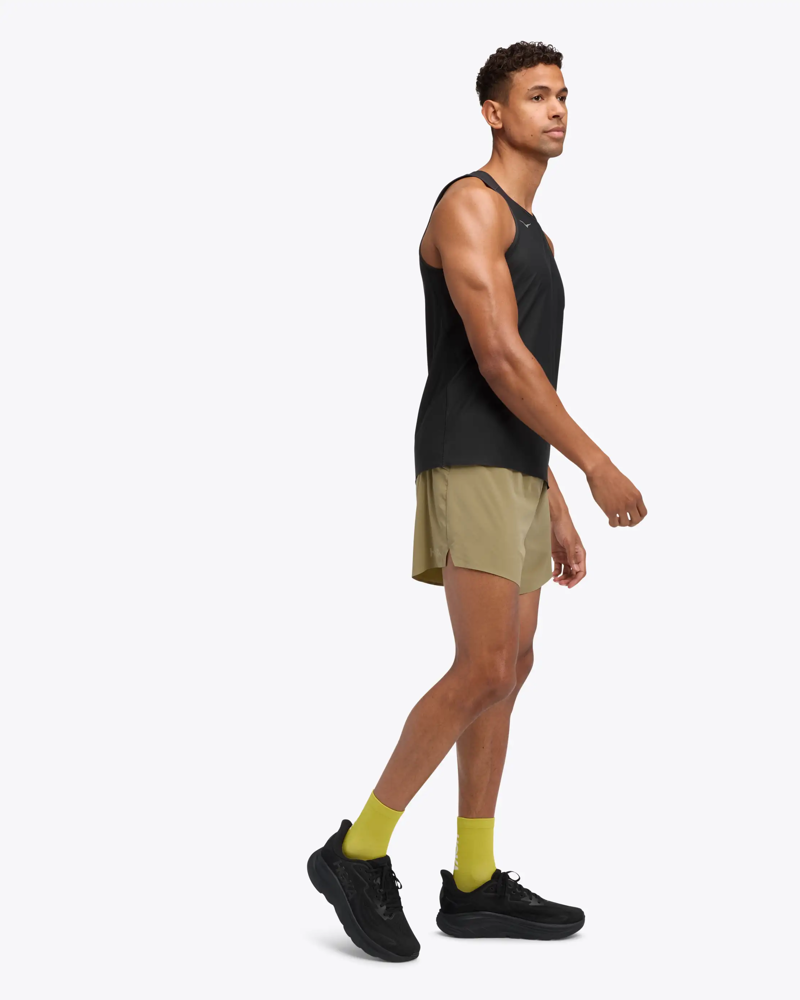 Hoka Men's Glide 5' inch Shorts w/ Brief in Wild Mushroom-2