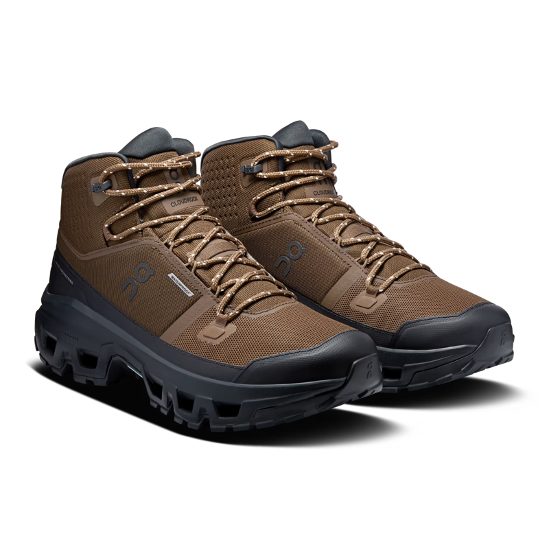 On Running Men's Cloudrock Mid Waterproof in Earth/Black-2
