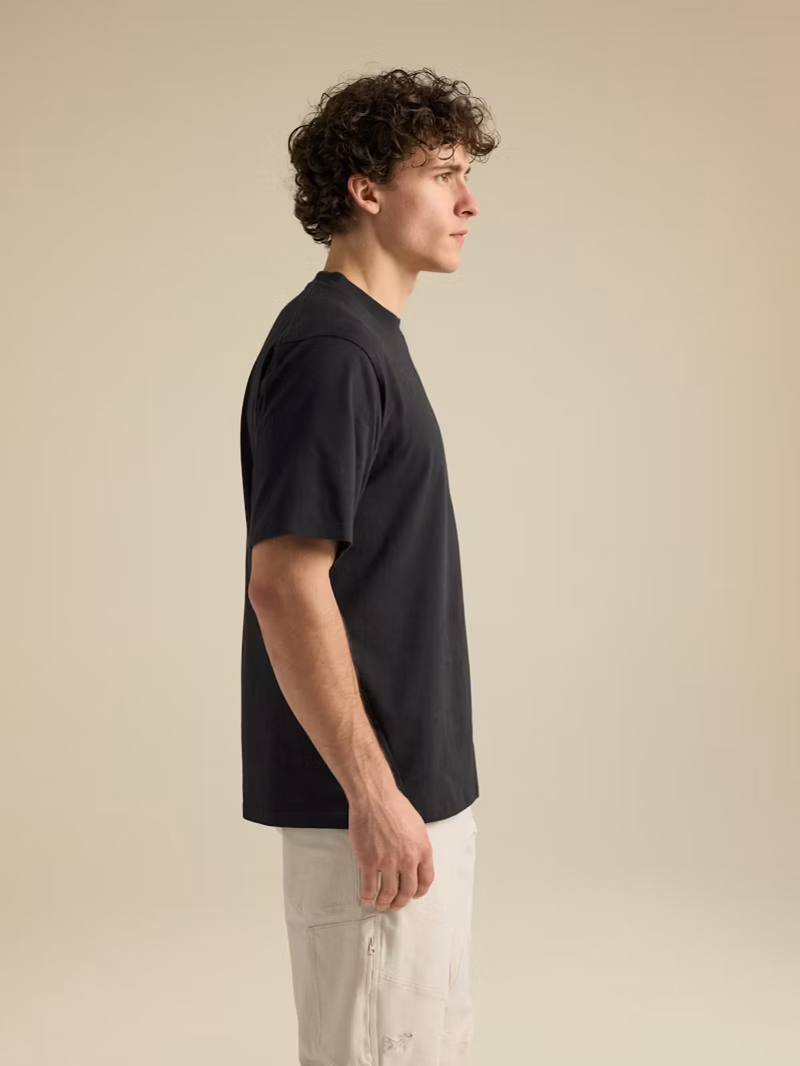 Arc'teryx Men's Kragg Cotton Emblem Crew Tee in Black-5