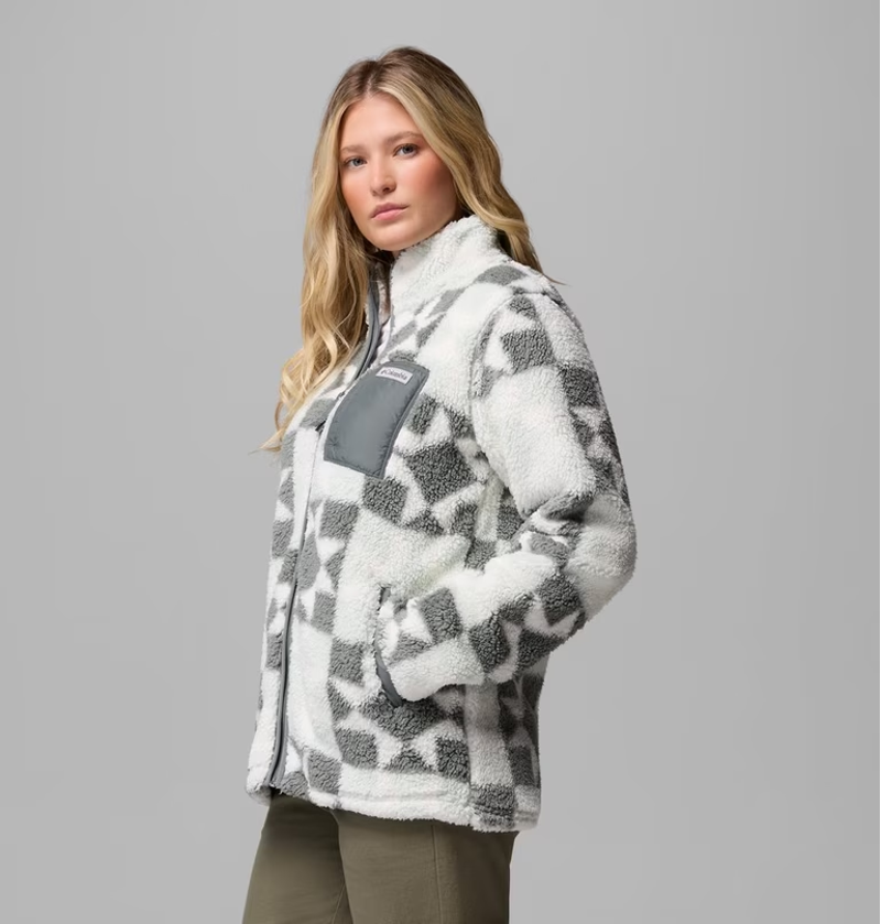 Columbia Women's West Bend Print Full Zip II in Tea Light/Cozy-1