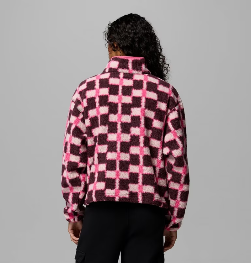 Columbia Women's Helvetia II Printed Cropped Half Snap in Moonvista/Geostack-2