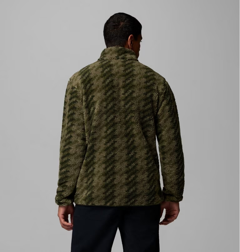 Columbia Men's Rugged Ridge High Pile Half Zip in Stone Green Trills/Greenscape-2