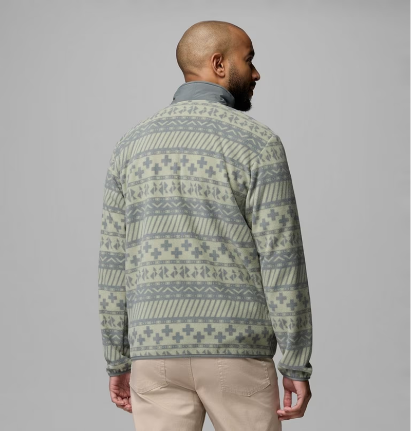 Columbia Men's Sequoia Grove II FZ Printed Fleece in Safari Wizard-1