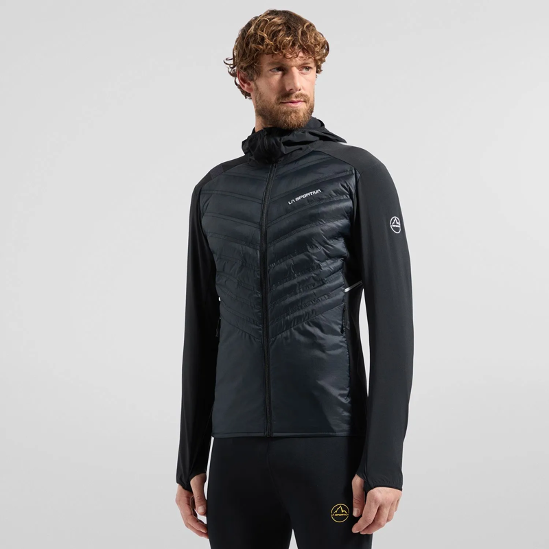La Sportiva Men's Koro Jacket in Black/Cloud-2