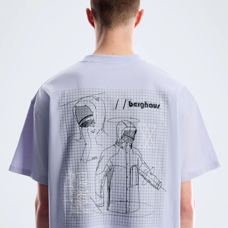 Berghaus Kara-Su Sketch Tee in Light Purple-3