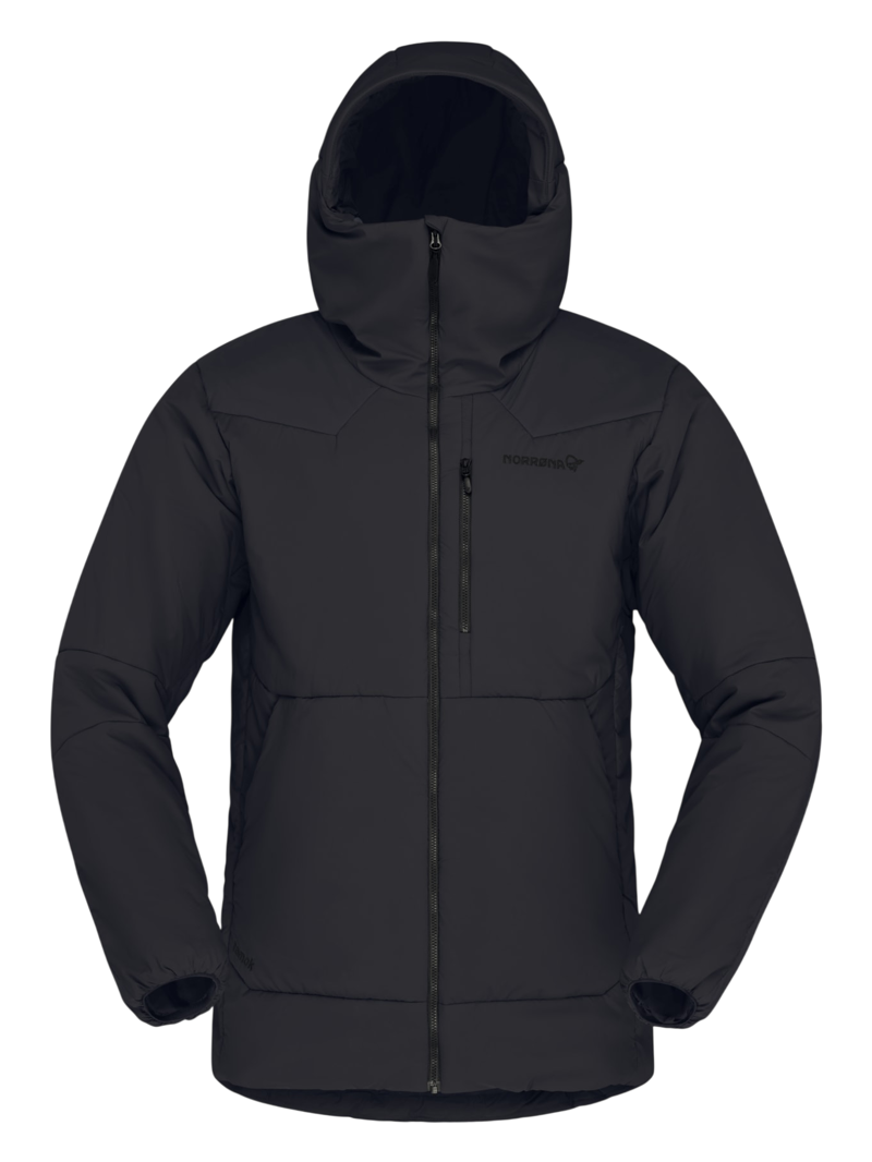 Norrona Men's Tamok Thermo80 Zip Hood in Caviar Black