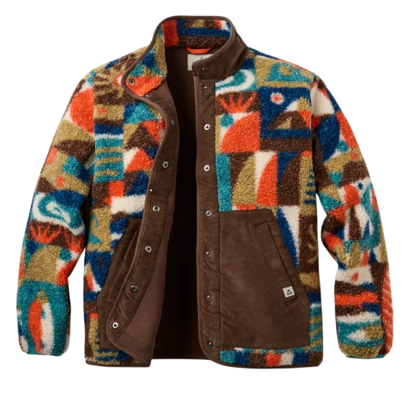 Passenger Women's Clover Sherpa Fleece Jacket in Lost On Purpose Pacific Green