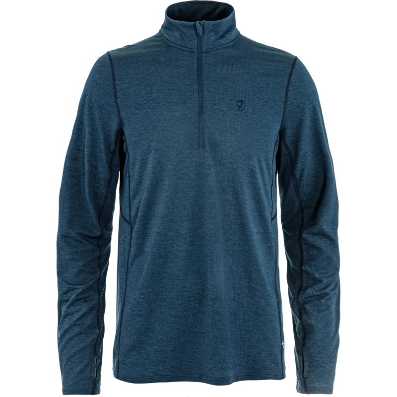 Fjallraven Men's Abisko Day Hike Half Zip Top in Indigo Blue