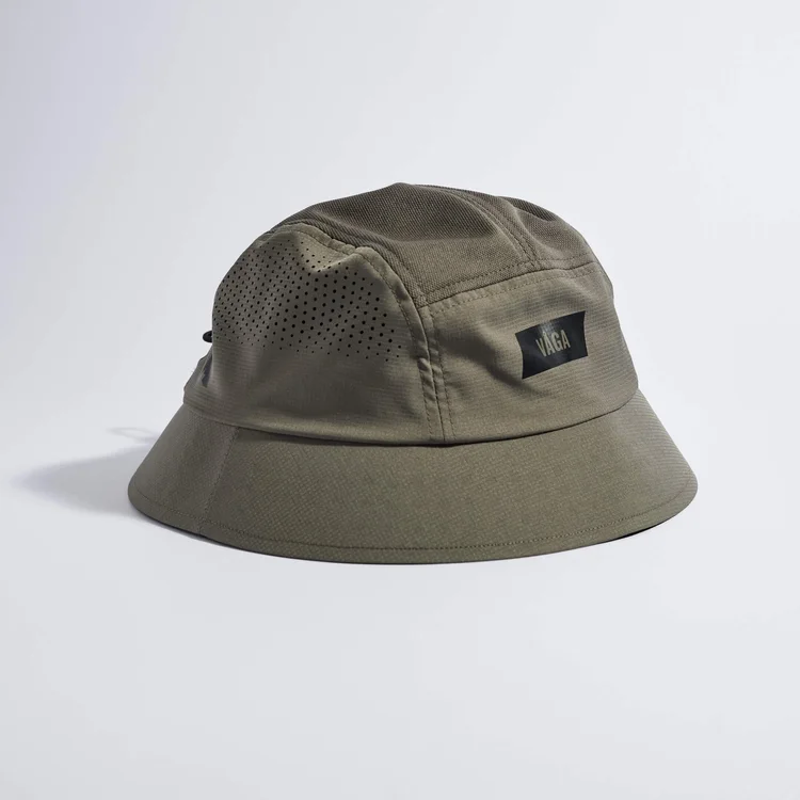 Vaga Feather Bucket Hat in Taupe-3