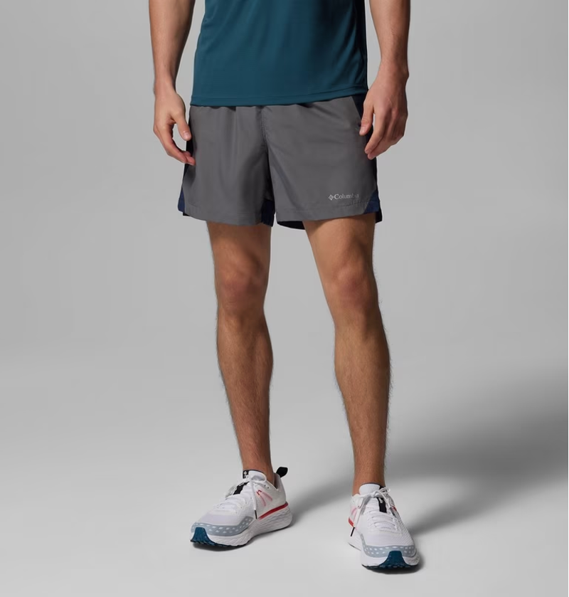 Columbia Men's Three Pitch Shorts in City Grey/Collegiate Navy-4