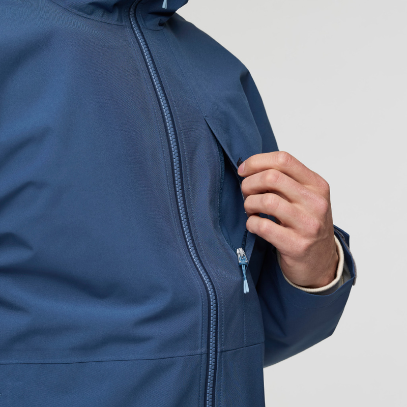Cotopaxi Men's Cielo Rain Jacket in Deep Sea-9