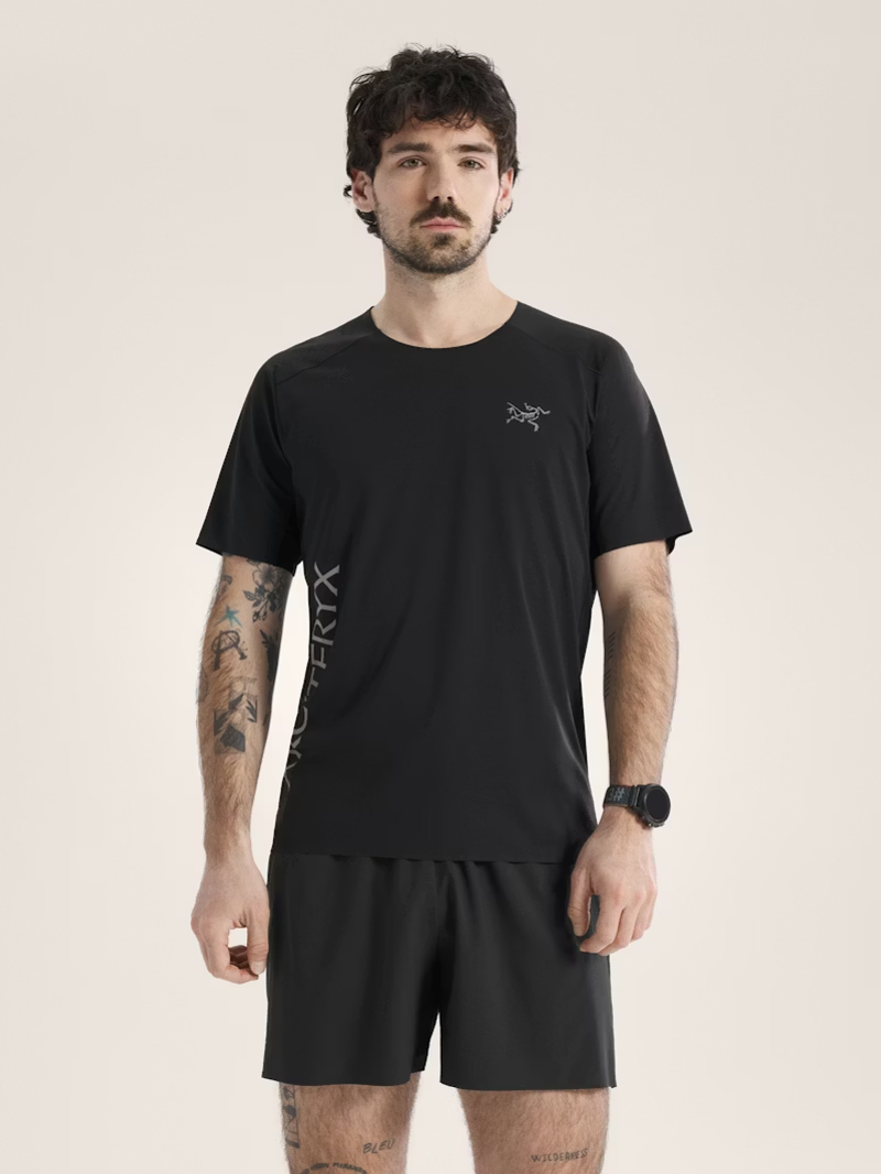Arc'teryx Men's Norvan Downword Logo Tee in Black-1