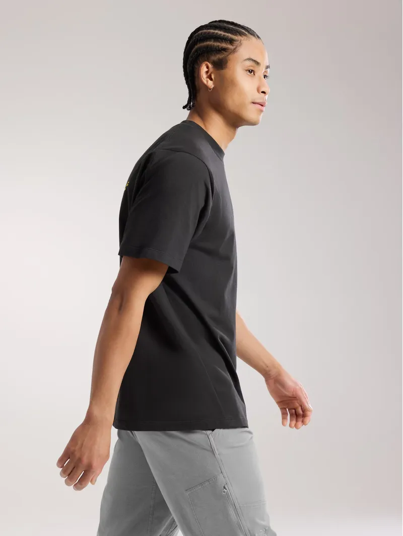 Arc'teryx Men's Kragg Cotton Logo Tee in 24K Black-2
