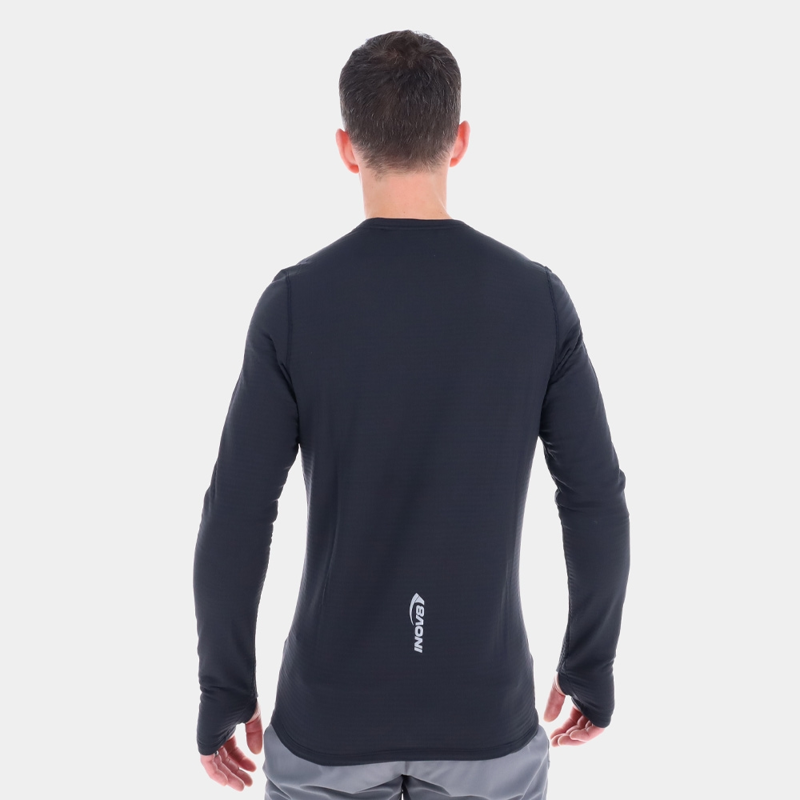 Inov-8 Men's Adventure Mid Long-Sleeved Crew Tee in Black-1