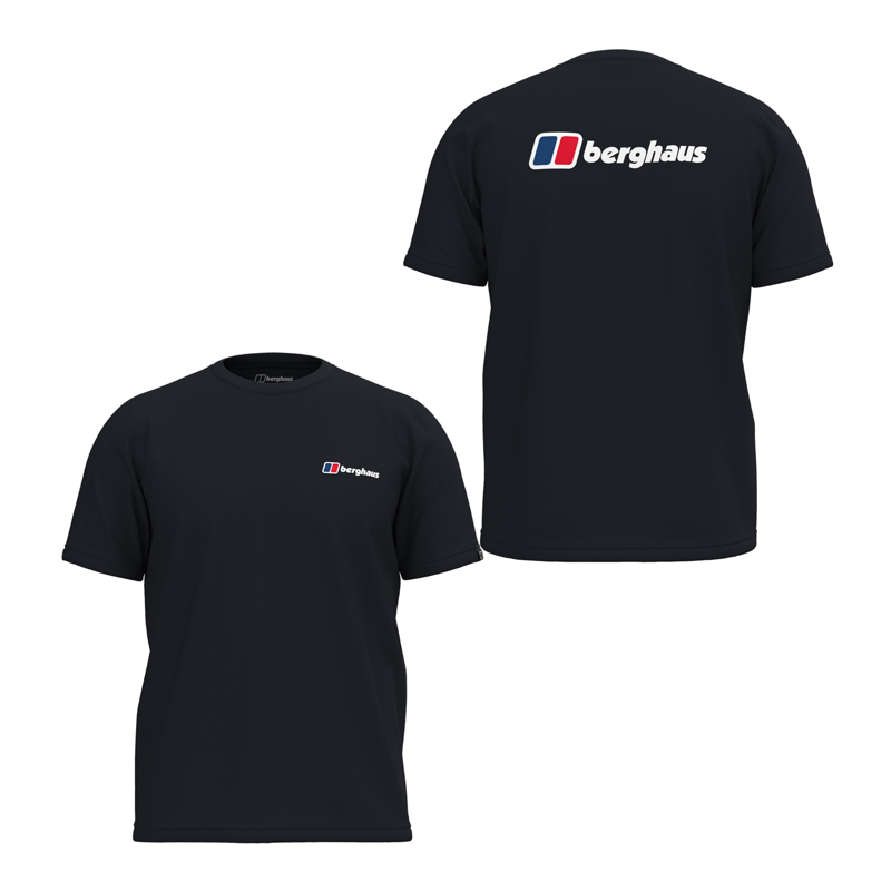 Berghaus Men's Front and Back Tee in Black