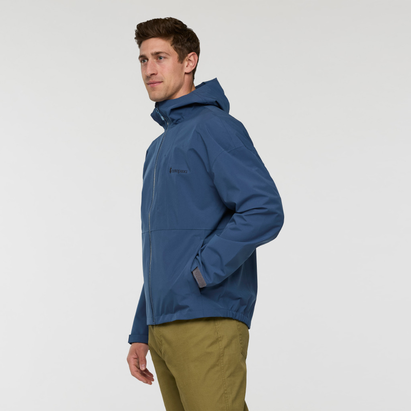 Cotopaxi Men's Cielo Rain Jacket in Deep Sea-5