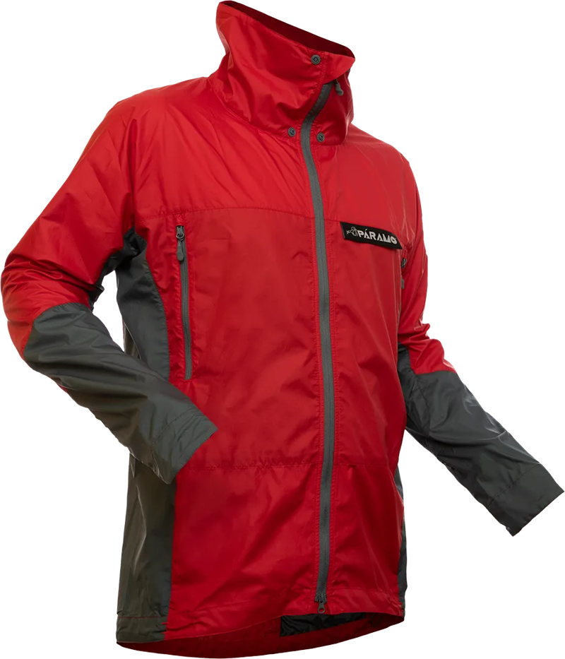 Paramo Men's Velez Windproof Jacket in Fire/Rock Grey-1